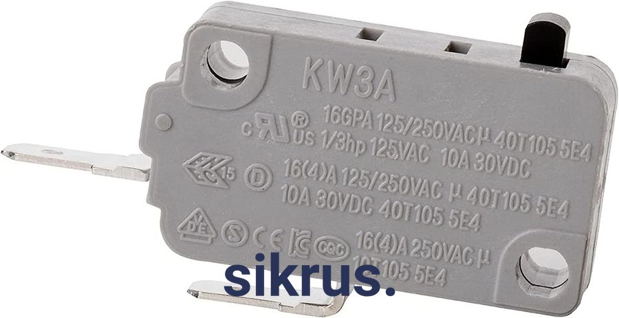 Мікровимикач KW3A 16A, 250V для СВЧ-печі Gorenje (278834) 31500 фото