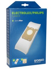 Набір мішків із мікроволокна (4 шт.) WORWO для пилососа Philips (ELMB01K) 46128 фото