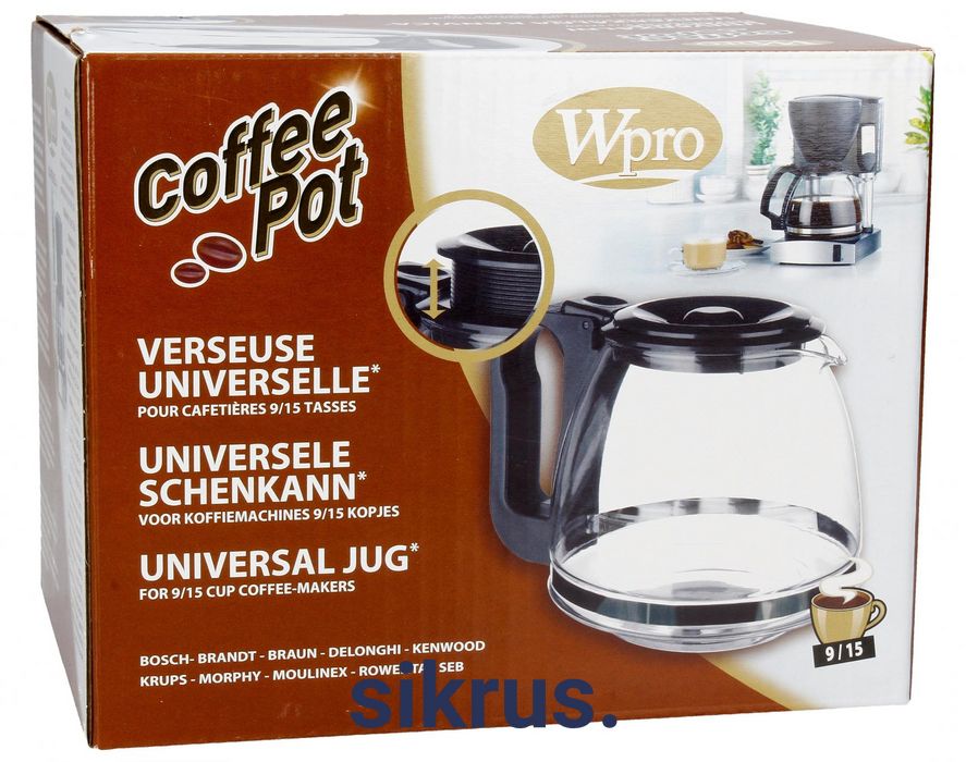 Універсальна колба для кавоварок (9/15 чашок) Wpro Whirlpool (484000000319) 05631 фото