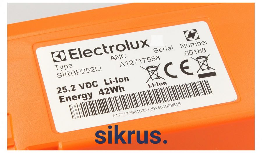 Акумулятор 25.2V Li-Ion для акумуляторів. пилососу Electrolux (140127175564) 24649 фото